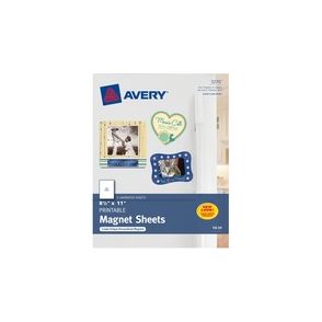 Avery Printable Magnet Sheets, 8.5" x 11" , 5 Sheets (3270)