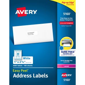 Avery Easy Peel Address Labels with Sure Feed™ Technology