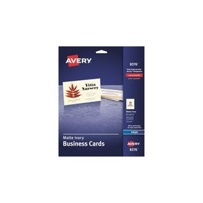 Avery 2" x 3.5" Ivory Business Cards, Sure Feed(TM), 250 (8376)