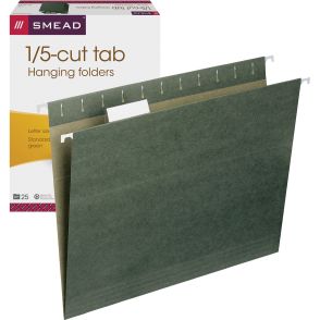 Smead 1/5 Tab Cut Letter Recycled Hanging Folder