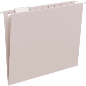 Smead Colored 1/5 Tab Cut Letter Recycled Hanging Folder - Gray