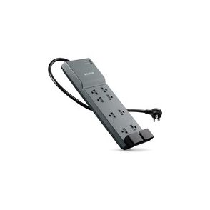 Belkin 8 Outlet Home/Office Surge Protector with telephone protection - 6 foot Cable - Black - 3550 Joules