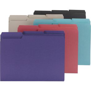 Smead Colored 1/3 Tab Cut Letter Recycled Interior File Folder