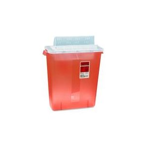 Covidien Transparent Red Sharps Container