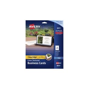 Avery Clean Edge Business Cards, White Textured, 200 (08873)