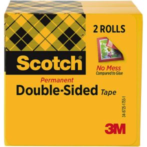 Scotch Permanent Double-Sided Tape - 1/2"W