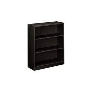 HON Brigade Steel Bookcase | 3 Shelves | 34-1/2"W | Black Finish