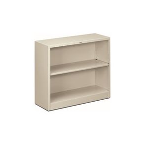 HON Brigade Steel Bookcase | 2 Shelves | 34-1/2"W | Light Gray Finish
