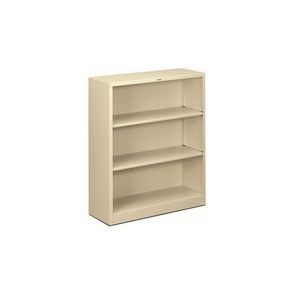 HON Brigade Steel Bookcase | 3 Shelves | 34-1/2"W | Putty Finish