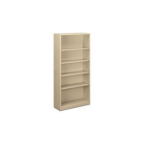HON Brigade Steel Bookcase | 5 Shelves | 34-1/2"W | Putty Finish