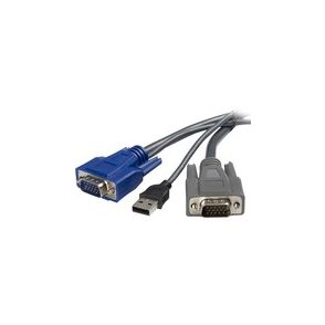 StarTech.com 10 ft Ultra-Thin USB VGA 2-in-1 KVM Cable