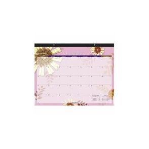 At-A-Glance 2024 Paper Flowers Monthly Desk Pad, Standard, 21 3/4" x 17"