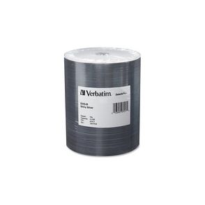 Verbatim DVD-R 4.7GB 16X DataLifePlus Shiny Silver Silk Screen Printable - 100pk Tape Wrap