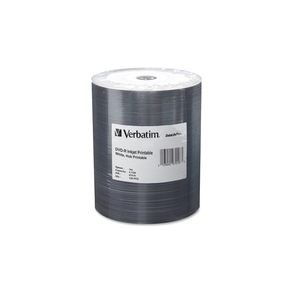 Verbatim DVD-R 4.7GB 16X DataLifePlus White Inkjet Printable, Hub Printable - 100pk Tape Wrap