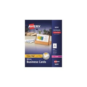 Avery® Clean Edge Laser Business Card - White