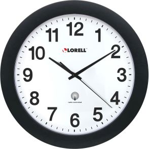 Lorell 12" Round Radio-Controlled Wall Clock