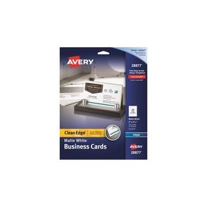 Avery Clean Edge Business Cards, 2" x 3.5" , White, 120 (28877)