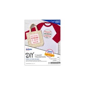 Avery Stretchable Fabric Transfers, Matte, 8-1/2" x 11" , 5 Labels