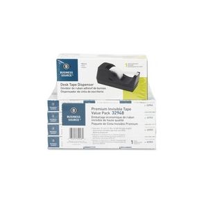 Business Source Invisible Tape Dispenser Value Pack