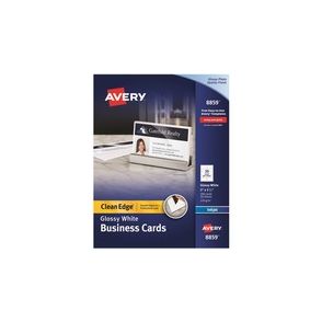 Avery Clean Edge Business Cards, 2" x 3.5" , Glossy, 200 (08859)