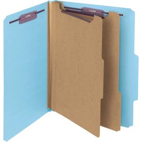 Smead Premium Pressboard Classification Folders with SafeSHIELD Coated Fastener Technology