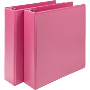 Samsill Earth's Choice Plant-based View Binders, 2" Berry Pink - 2/Pack