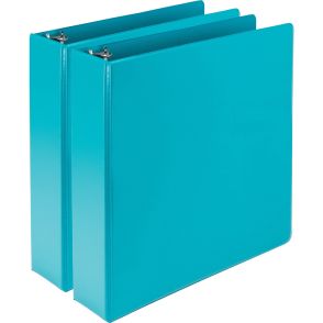 Samsill Earth's Choice Plant-based View Binders, 2" Turquoise - 2/Pack