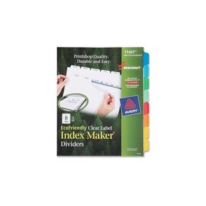 SKILCRAFT 8-Tab Clear Label Index Maker Dividers