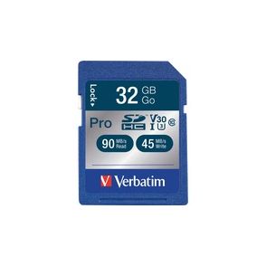 Verbatim 32GB Pro 600X SDHC Memory Card, UHS-1 U3 Class 10