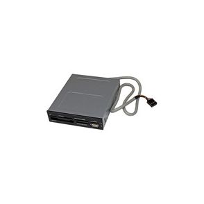 Star Tech.com 3.5in Front Bay 22-in-1 USB 2.0 Internal Multi Media Memory Card Reader - Black