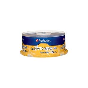 Verbatim DVD+RW 4.7GB 4X with Branded Surface - 30pk Spindle