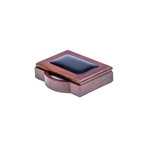 Dacasso Walnut & Leather Memo Holder