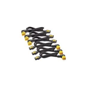 APC by Schneider Electric Power Cord Kit (6 EA), Locking, C13 to C14 (90 Degree), 1.2m