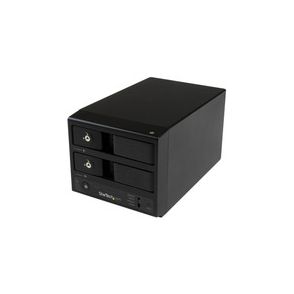 StarTech.com USB 3.0 / eSATA Dual-Bay Trayless 3.5" SATA III Hard Drive Enclosure with UASP - 2-Bay SATA 6 Gbps Hot-Swap HDD Enclosure