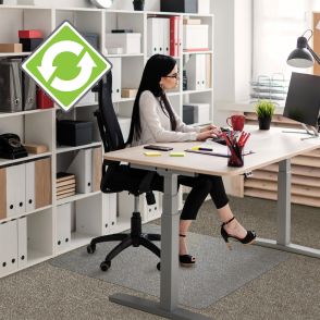  Ecotex Evolutionmat® Enhanced Polymer Rectangular Chair Mat for Carpets up to 3/8" - 36" x 48"