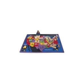 Carpets for Kids Discover America U.S. Map Area Rug