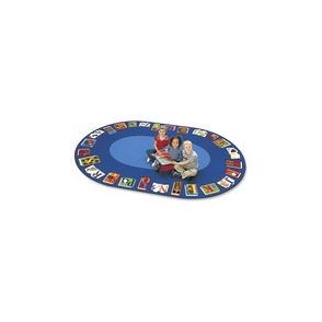 Carpets for Kids Reading By The Book Oval Area Rug