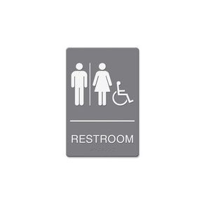HeadLine Restroom/Wheelchair Image Indoor Sign
