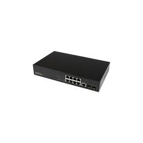 StarTech.com 10 Port L2 Managed Gigabit Ethernet Switch with 2 Open SFP Slots - Rack Mountable
