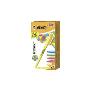 BIC Brite Liner Highlighter, Assorted, 24 Pack