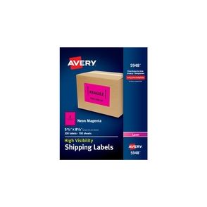 Avery Neon Shipping Labels, 5-1/2" x 8-1/2" , 200 Labels (5948)