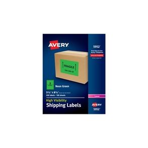 Avery Neon Shipping Labels, 5-1/2" x 8-1/2" , 200 Labels (5952)