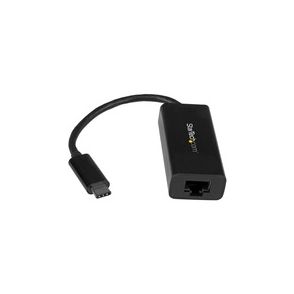 StarTech.com USB C to Gigabit Ethernet Adapter - Thunderbolt 3 - 10/100/1000Mbps - Black