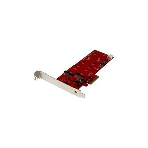 StarTech.com 2x M.2 SATA SSD Controller Card - PCIe - PCI Express M.2 SATA III Controller - NGFF Card Adapter