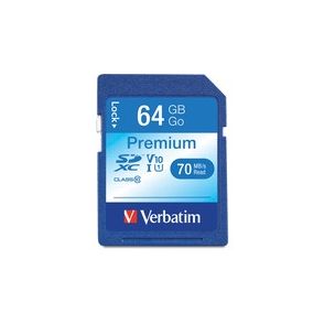 Verbatim 64GB Premium SDXC Memory Card, UHS-I Class 10