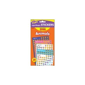 Trend Animals SuperShapes Stickers Variety Pack