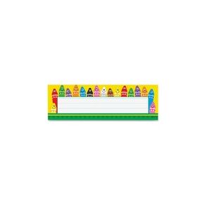 Trend Colorful Crayons Name Plates