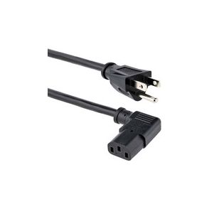 StarTech.com 3ft (1m )Computer Power Cord, NEMA 5-15P to Right Angle C13, 10A 125V, 18AWG, Replacement AC Power Cord, Monitor Power Cable