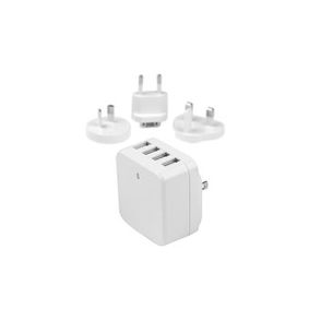StarTech.com Travel USB Wall Charger€" 4 Port€" White€" Universal Travel Adapter€" International Power Adapter€" USB Charger