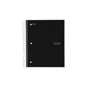 Five Star Wirebound Black 5-subject Notebook